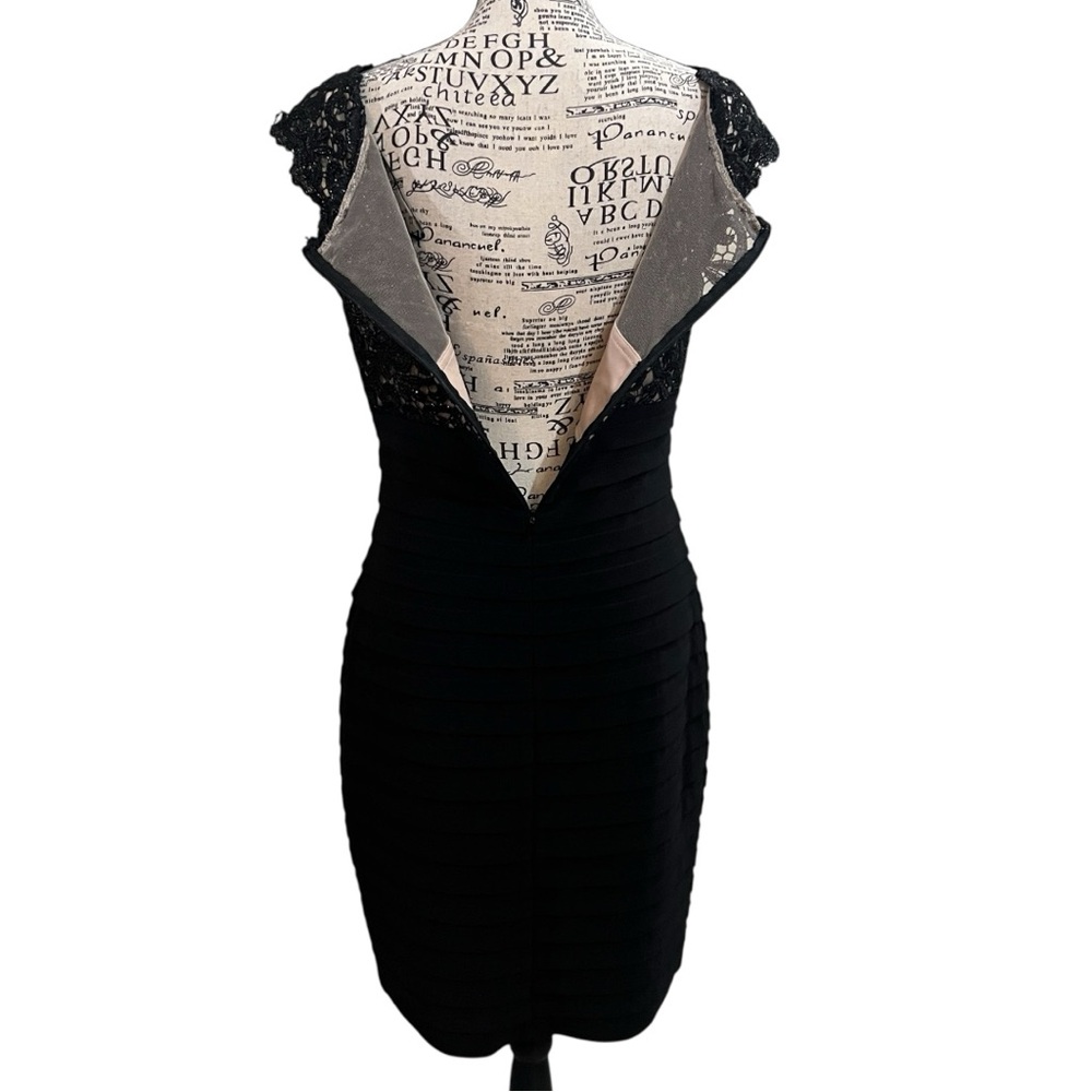 Xscape Black Lace‎ Mini Dress - Picture 6 of 11